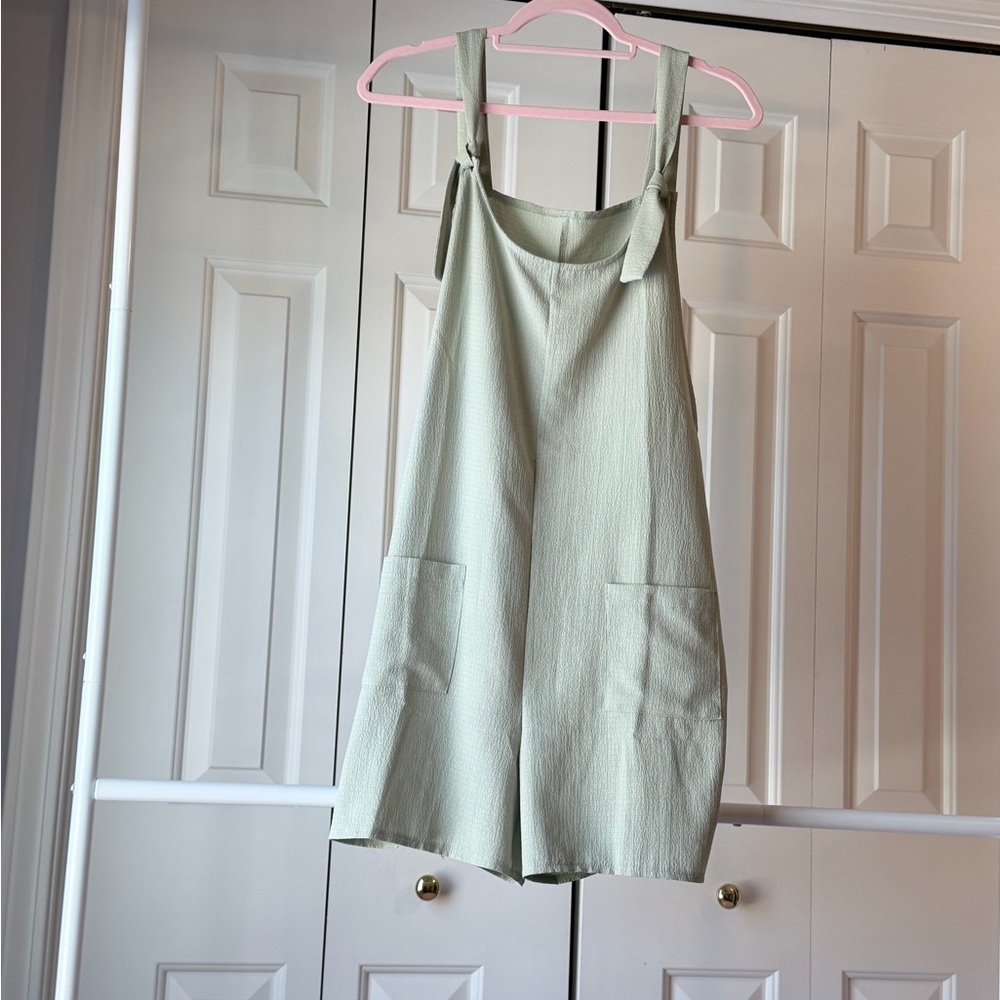 Light Green Sleeveless Romper